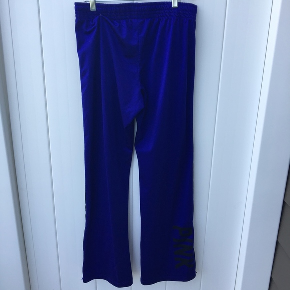 PINK Victoria Secret Royal Blue/Black Track Pants - Picture 2 of 8